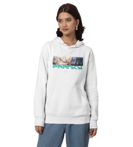 Eyes That Reflect Unyielding Strength and Will Cotton White Hoodie for Women