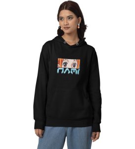 Resilient Pathfinder Eye Strength in the Journey Cotton Black Hoodie for Women