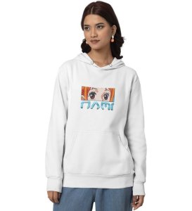 Resilient Pathfinder Eye Strength in the Journey Cotton White Hoodie for Women