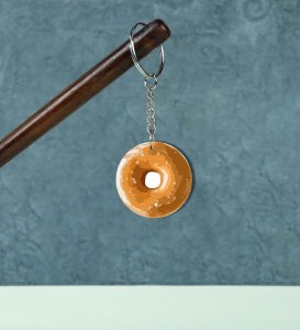 Yummy Donut Look Printed Round Keychain Pack of 2
