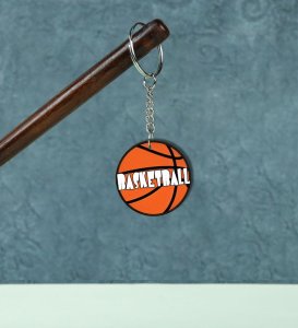 Street Style Basketball Look Printed Round Keychain Pack of 2