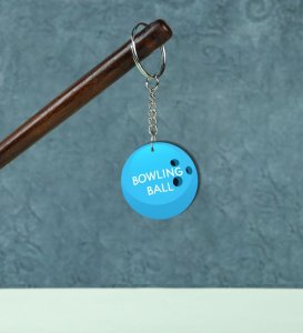 Triple Hole Ball Art Printed Round Keychain Pack of 2