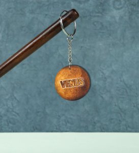 Artistic Venus Planet Illustration Printed Keychain Pack of 2