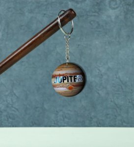 Modern Jupiter Space Theme Printed Keychain Pack of 2