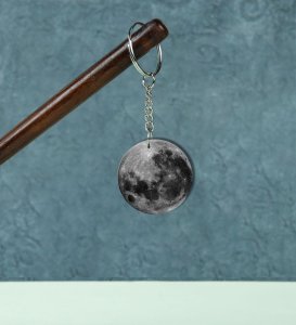 Unique Saturn Planet Artwork Printed Keychain Pack of 2
