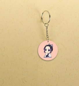 Butterfly Grace: Printed Round Anime Keychains Pack of 2