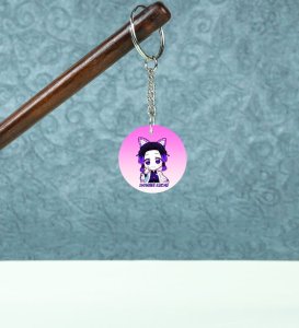 Soft Smile: Printed Round Anime Keychains Pack of 2