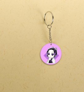 Butterfly Grace: Printed Round Anime Keychains Pack of 2