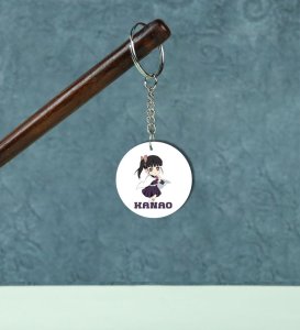 Charming Soft Girl Aesthetic Printed Round Keychain Pack of 2