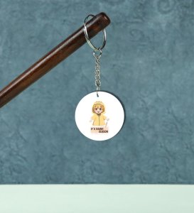 Chibi Lightning Look Warrior Vibe Printed Round Keychain Pack of 2