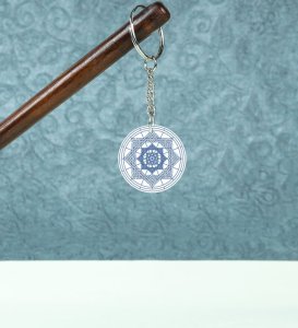 Symmetry of Serenity: Printed Round Keychains Pack of 2