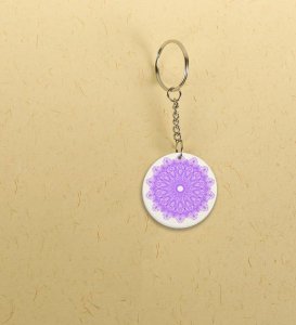 Mandala Flow: Printed Round Keychains Pack of 2