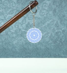 Balanced Beauty: Printed Round Keychains Pack of 2