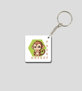 Add a Smile to Your Keys Funky Monkey Printed Keychains