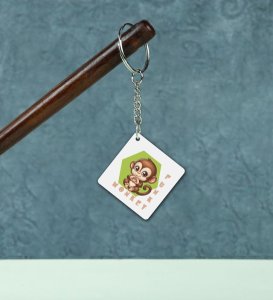 Add a Smile to Your Keys Funky Monkey Printed Keychains