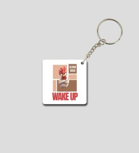 Clock Cock Wake Up Printed Keychains