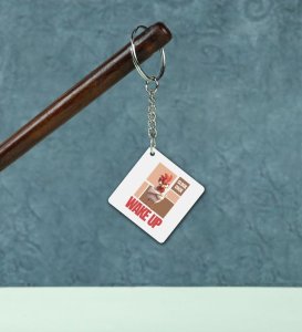Clock Cock Wake Up Printed Keychains