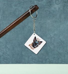 Goofy Dog Expression Printed Keychain