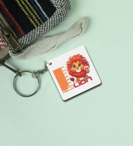 Charming Jungle King Printed Keychain