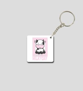 Milky Mood On Printed Keychain