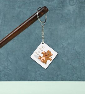 Cuddly Bear Oh Dear Printed Keychain