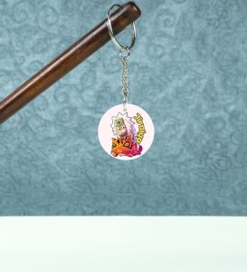 Smiling Sage: Printed Round Anime Keychains Pack of 2