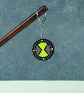 Intergalactic Glow Watch Design Printed Round Keychain Pack of 2