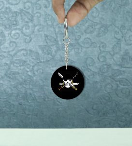 Dark Pirate Vibe Keychain Printed Round Keychain Pack of 2