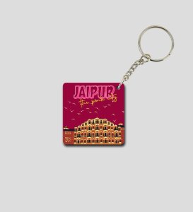 Pink City Jaipur Ki Shaan Printed Keychain Pack of 2