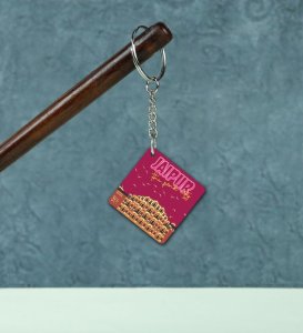 Pink City Jaipur Ki Shaan Printed Keychain Pack of 2