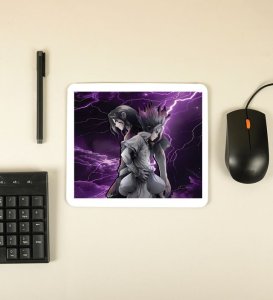 Purple Lightning Duel Printed Mousepad