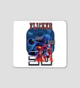 Flicker Mode Activated on Neon Basketball Court Graphic Printed Mousepad