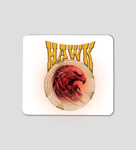 Bold Hawk Within Golden Force Field Graphic Printed Mousepad