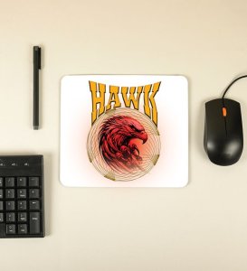 Bold Hawk Within Golden Force Field Graphic Printed Mousepad