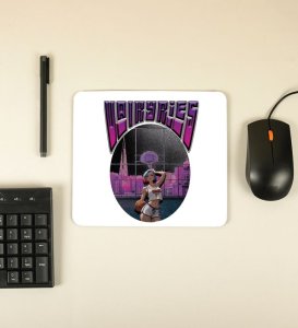 Retro-Futuristic City Basketball Theme With Bold Text Graphic Printed Mousepad