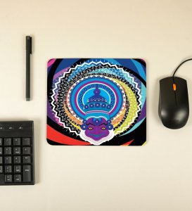 Psychedelic Warrior Art Printed Mousepad