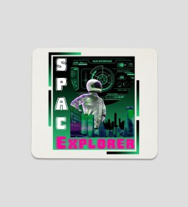 Neon Cosmos: Space Explorer Printed MousePad