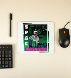 Neon Cosmos: Space Explorer Printed MousePad