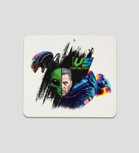 Cosmic Warzone: Alien vs Human Printed MousePad