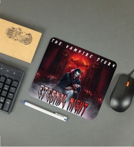 Gothic Romance Vampire Eternal Night Scene Printed Mousepad