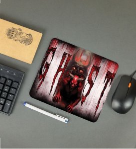 Frightening Demonic Apparition In Red Mist Printed Mousepad