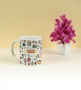 Perfect Coffee and Dessert Break Doodle Printed Coffee Mug 250ml