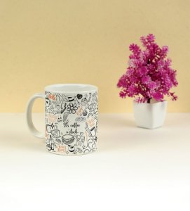 Wake Up and Sip Sketch Vibes Printed Coffee Mug 250ml
