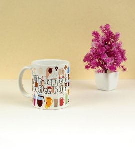 Life Runs on Coffee Quote Print Printed Coffee Mug 250ml