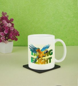 Artistic Parrot in Action Design Printed Coffee Mug 250ml