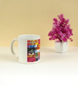 Abstract Artistic Woman Portrait With Motivational Text Printed Coffee Mug 250ml