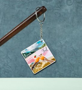 Live the Island Dream Feel Repeat Printed Keychain Pack of 2