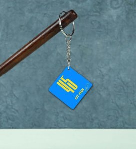 Hit-Man No.45 Iconic of Pull Shot Tribute Printed Keychain Pack of 2