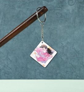 Sweet Affection in Pastels Printed Keychain Pack of 2