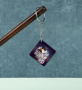Emotional Angelic Bonding Design Printed Keychain Pack of 2